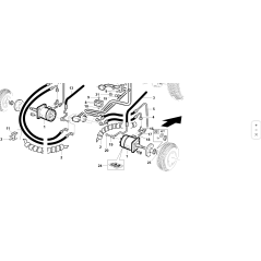 KIT DE TUERCA, ARANDELA Y PINZA ORIGINAL KUBOTA HRW/ARS GF 95598470000