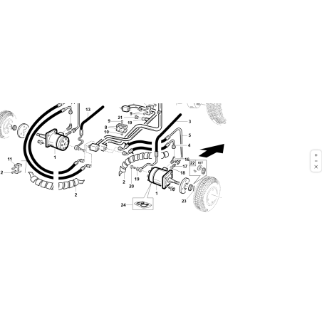 KIT DE TUERCA, ARANDELA Y PINZA ORIGINAL KUBOTA HRW/ARS GF 95598470000