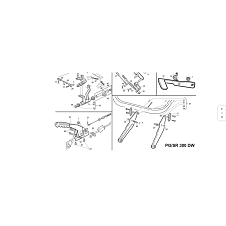 SUPPORTO PEDALE PREMONTATO ORIGINALE KUBOTA GIANNI FERRARI 95301320000