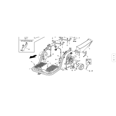 ORIGINAL KUBOTA GIANNI FERRARI 92001000051 RECHTE FUSSSTÜTZENMATTE | Newgardenstore.eu