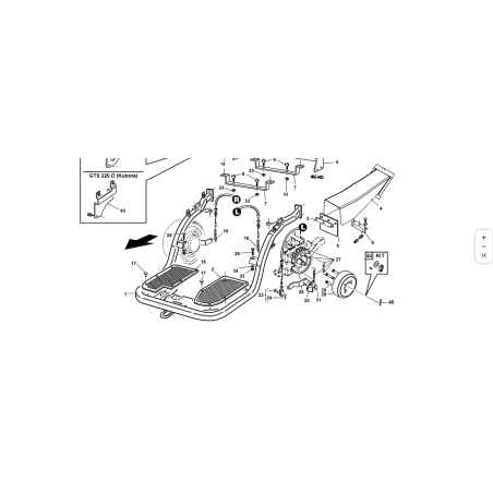 ALFOMBRILLA REPOSAPIES DERECHA ORIGINAL KUBOTA GIANNI FERRARI 92001000051