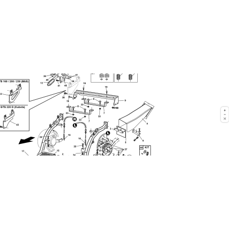 TRAVERSA SUPP. POSTER. SEDILE COMPL. VRN ORIGINALE KUBOTA GIANNI FERRARI 92001310000