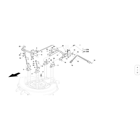 COMPLETE PLATE LIFT LEVER VRN ORIGINAL KUBOTA GIANNI FERRARI 89001140000