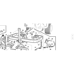 KOMPLETTE LINKE ARMBEFESTIGUNG ZNT ORIGINAL KUBOTA GIANNI FERRARI 95117170000 | Newgardenstore.eu