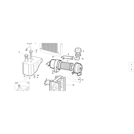 COMPLETE AIR INTAKE HOSE ORIGINAL KUBOTA GIANNI FERRARI 91002240000