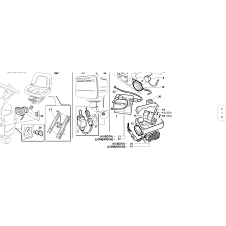 CAVO BATTERIA POSITIVO PG-SR KUBOTA ORIGINALE KUBOTA GIANNI FERRARI 95201100001