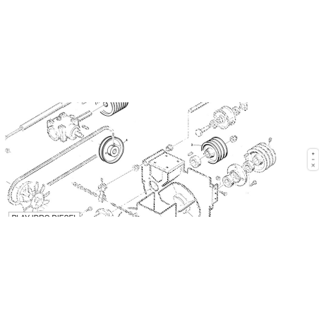 Poulie de renvoi 90° D 101 COMPLÈTE D'ORIGINE KUBOTA GIANNI FERRARI 95049151100