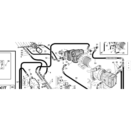 TUBE 5/8 2SN F90°1/2-F90°1/2 L-570 270° ORIGINAL KUBOTA GIANNI FERRARI 95303000073