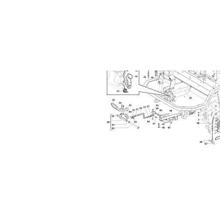 SUPPORTO PEDALE AVANZAMENTO PREMONTATO ORIGINALE KUBOTA GIANNI FERRARI 95598910000