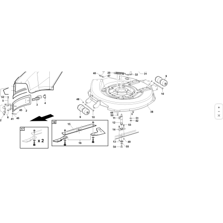 ARBRE DE SUPPORT DE LAME ZNT ORIGINAL KUBOTA GIANNI FERRARI 89001220004