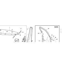 COLUMNA IZQUIERDA PARA BASCULANTE DE CESTA ORIGINAL KUBOTA GIANNI FERRARI 94500340000 | Newgardenstore.eu