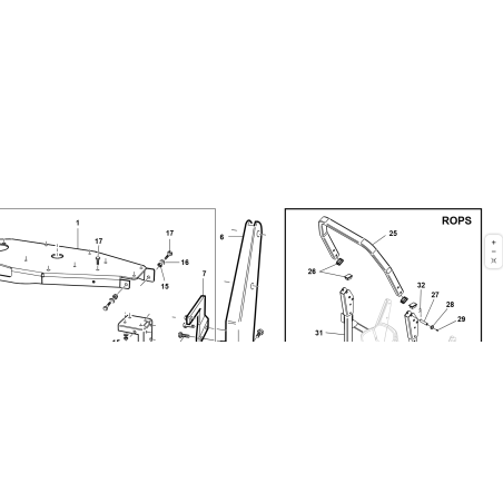 LEFT COLUMN FOR BASKET TIPPING COMP ORIGINAL KUBOTA GIANNI FERRARI 94500340000