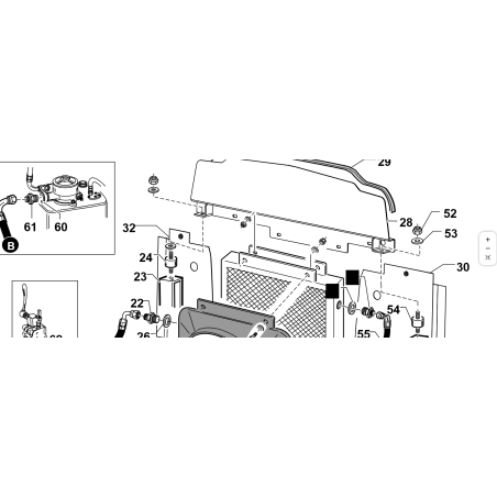 UPPER CROSS MEMBERS COMPLETE RADIATOR CAT ORIGINAL KUBOTA GIANNI FERRARI 91008150000
