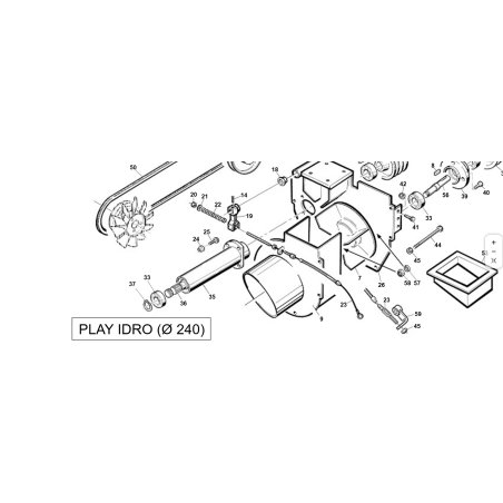 Tubo de soporte PDP pintado en negro original KUBOTA GIANNI FERRARI PV95001000003