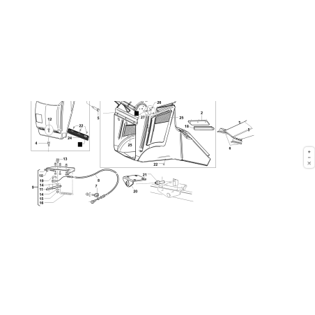 RETE LATERALE CESTO COMPLETA ORIGINALE KUBOTA GIANNI FERRARI 91001870000