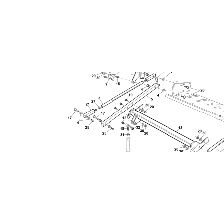 BIELLETTE DE BASCULEMENT DE PANIER D'ORIGINE KUBOTA GIANNI FERRARI 94500000008