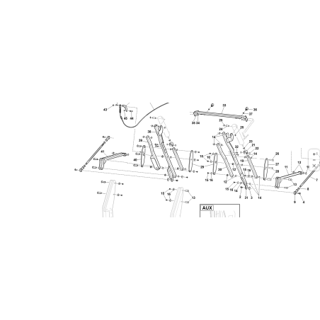 BRAS DE LEVAGE INFÉRIEUR PANIER COMPLET VRN ORIGINAL KUBOTA GIANNI FERRARI 92007210000