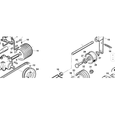 POLEA DE 5 RANURAS - ACABADO HIDROZINCADO ORIGINAL KUBOTA GIANNI FERRARI 95042210001 | Newgardenstore.eu