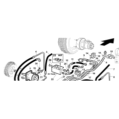 Tuyau d'échappement orbital gauche d'origine KUBOTA GIANNI FERRARI 92010100001