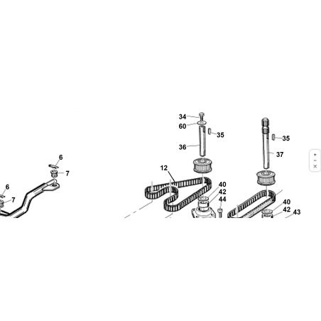 ALBERO RINVIO MULCHING ORIGINALE KUBOTA GIANNI FERRARI 95535000002