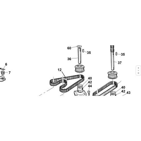 ARBRE DE PRISE DE FORCE DE PAILLAGE KUBOTA GIANNI FERRARI 95535000004 D'ORIGINE