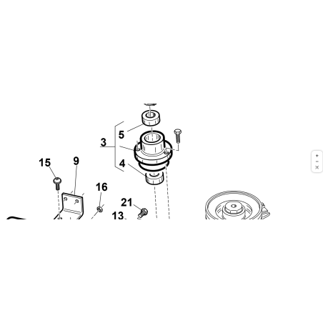 SUPPORTO ALBERO CARDANO PREM. ORIGINALE KUBOTA GIANNI FERRARI 94500710000