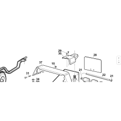 CUBIERTA TRASERA DE LA PLATAFORMA DE CORTADORA DE CÉSPED ORIGINAL KUBOTA GIANNI FERRARI 95566110004