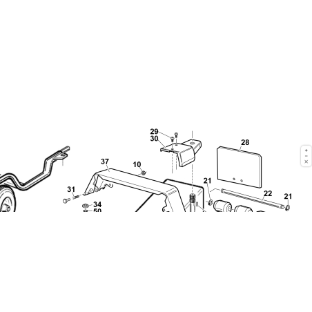 CUBIERTA TRASERA DE LA PLATAFORMA DE CORTADORA DE CÉSPED ORIGINAL KUBOTA GIANNI FERRARI 95566110004