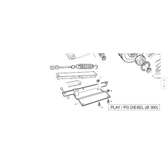 SOPORTE CORREA DELANTERA TURB.D-300 COMP ORIGINAL KUBOTA GIANNI FERRARI PC95049391700