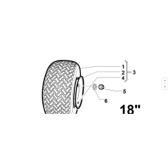 RUEDA COMPLETA 18X8.50-8 ORIGINAL KUBOTA GIANNI FERRARI 92001640000 | Newgardenstore.eu