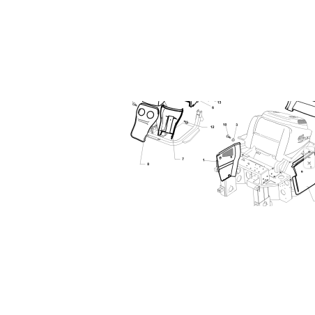 FRONT NOSE (ABS) PROJECT.0001.1108 ORIGINAL KUBOTA GIANNI FERRARI 94010000105