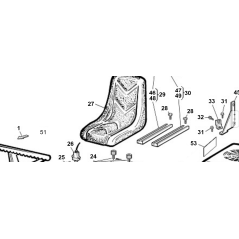 ASIENTO 58 CON GUÍA SUPERIOR ORIGINAL KUBOTA GIANNI FERRARI 00777850008