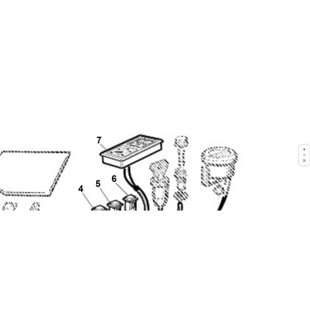 MODULO CON TERMOMETRO E 4 SPIE ORIGINALE KUBOTA GIANNI FERRARI 00777800056