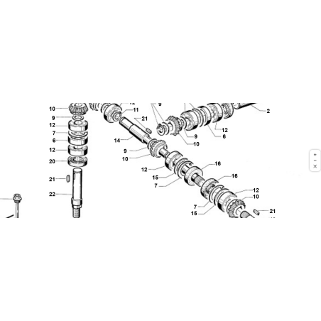 ARBRE TRAVERSANT D'ORIGINE KUBOTA GIANNI FERRARI 00777302004