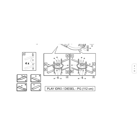DISQUE PLAT GAUCHE PRÉASSEMBLÉ ORIGINAL KUBOTA GIANNI FERRARI 95006600000 PG 112