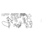Entretoise percée pour moteur BRIGGS. KUBOTA GIANNI FERRARI 95104000001 d'origine.