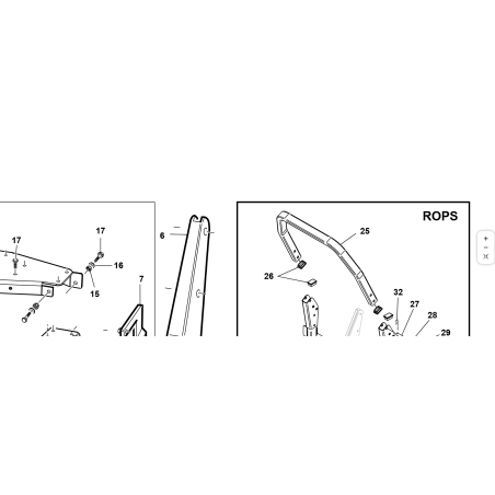 TUBO SUPERIORE ROPS  VRN ORIGINALE KUBOTA GIANNI FERRARI 92108120000