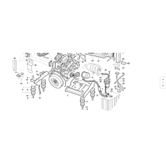 SUPPORT DROIT MOTEUR COMPLET VRN ORIGINAL KUBOTA GIANNI FERRARI 91002150000 | Newgardenstore.eu