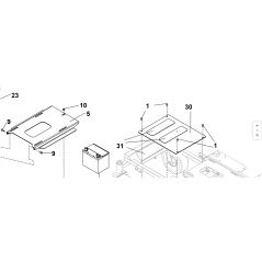 SUPPORTO SEDILE ORIGINALE KUBOTA GIANNI FERRARI 93500353015