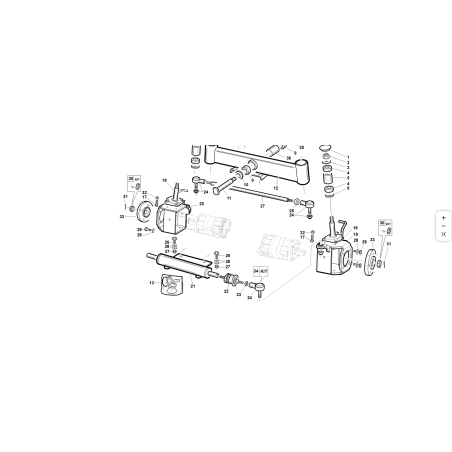 SUPPORT ORBITAL GAUCHE COMPLET D'ORIGINE KUBOTA GIANNI FERRARI VRN 95409160000