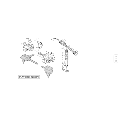 BOÎTE À 2 SORTIES POUR POMPE À EAU PLATE 1200 MM ORIGINALE KUBOTA GIANNI FERRARI 00777305205