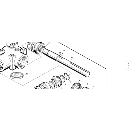 ALBERO RINVIO 90°CON INNESTO POMPA ORIGINALE KUBOTA GIANNI FERRARI 00777305102