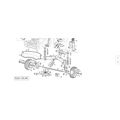 ASSALE 4 RUOTE  VERNICIATO ORIGINALE KUBOTA GIANNI FERRARI PV95097110000