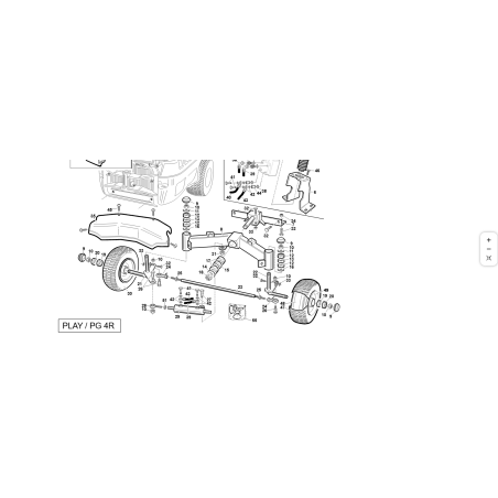 ASSALE 4 RUOTE  VERNICIATO ORIGINALE KUBOTA GIANNI FERRARI PV95097110000