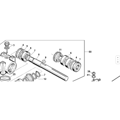 Eje tensor de 90° con acoplamiento de bomba GF original Kubota 00777306501 | Newgardenstore.eu