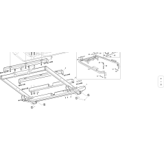 CADRE DE SUPPORT DE PANIER COMPLET VRN ORIGINAL KUBOTA GIANNI FERRARI 95401120000