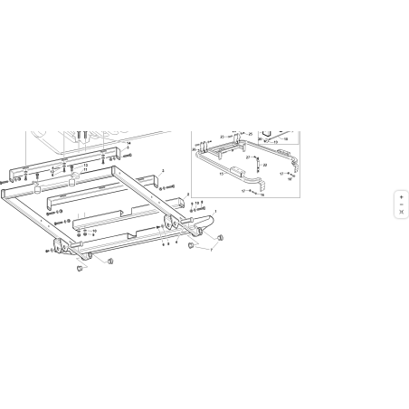 COMPLETE BASKET SUPPORT FRAME VRN ORIGINAL KUBOTA GIANNI FERRARI 95401120000
