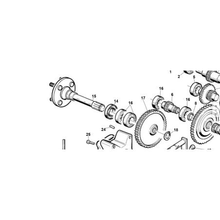 ARBRE D'ESSIEU COMPLET ORIGINAL KUBOTA GIANNI FERRARI 95599370000