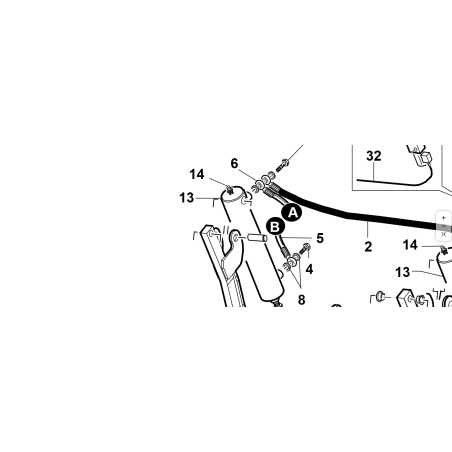 Vérin de levage GTS pré-assemblé d'origine KUBOTA GIANNI FERRARI 92007101000 | Newgardenstore.eu