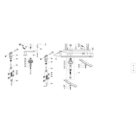 SUPPORTO ALBERO LAME PREM. SRZ ORIGINALE KUBOTA GIANNI FERRARI 93100583106